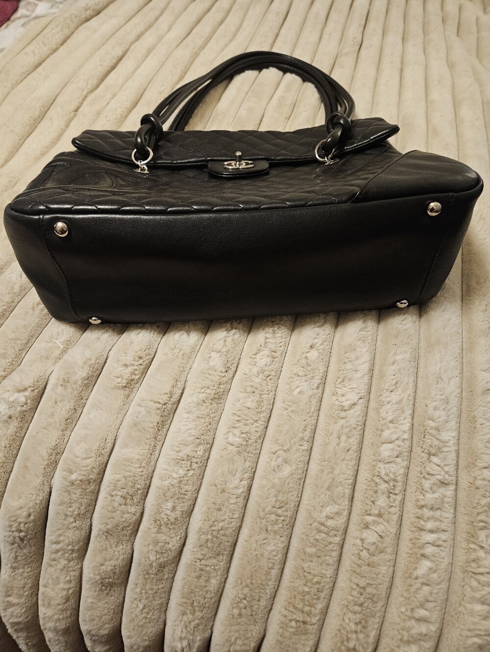 CHANEL Ligne Cambon Black Quilted Leather Flap Bag - Picture 5 of 12